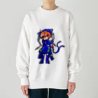 めめ郎のメカ猫又 Heavyweight Crew Neck Sweatshirt