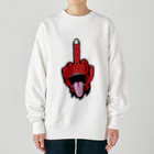 TRAVA design SHOPの挑発（赤） Heavyweight Crew Neck Sweatshirt