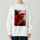 キッチンファラオの美女の口唇に薔薇 Heavyweight Crew Neck Sweatshirt