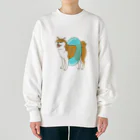 takaseのSHOPのプールに行く気の柴犬 Heavyweight Crew Neck Sweatshirt