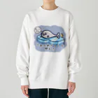 ひよこ男爵とまだむにゃんのごまふあざらにゃん Heavyweight Crew Neck Sweatshirt