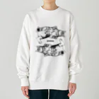 OTSUKURI  ＜SUZURI店＞のいとこの猫・餃子×2 Heavyweight Crew Neck Sweatshirt