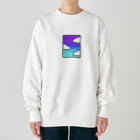 くものみせのむらさきとあおいそらとしろいくも Heavyweight Crew Neck Sweatshirt