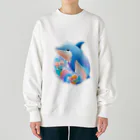 dolphineの可愛いイルカ Heavyweight Crew Neck Sweatshirt