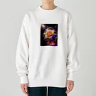 dolphineの宇宙のクリスタルローズ Heavyweight Crew Neck Sweatshirt