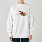 kiki25のゆらゆらスイカとすやすやパンダたち Heavyweight Crew Neck Sweatshirt