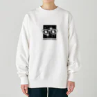 つばめやのおばけの立体視(黒) Heavyweight Crew Neck Sweatshirt