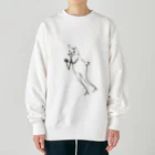 醜い社会の豚のボーリングを嗜む猫 Heavyweight Crew Neck Sweatshirt