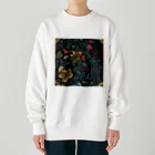 ひろのレトロな花模様 Heavyweight Crew Neck Sweatshirt