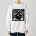 ペンギンとネオンとサイバーのサイバーペンギンシリーズ３ Heavyweight Crew Neck Sweatshirt