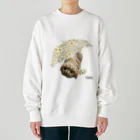 ゆきリンアート【保護猫活動 支援】の花傘ーるびちゃん Heavyweight Crew Neck Sweatshirt