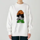 もふもふもんすたぁのもふがかぶってる帽子 Heavyweight Crew Neck Sweatshirt