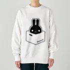 ツギハギ ニクの【Boxed * Rabbit】黒Ver Heavyweight Crew Neck Sweatshirt