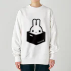 ツギハギ ニクの【Boxed * Rabbit】白Ver Heavyweight Crew Neck Sweatshirt