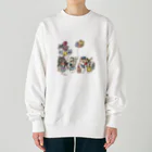 猫のきぬくんのお店のベーカリーこげまる社員旅行にゃ Heavyweight Crew Neck Sweatshirt