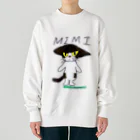 宇寅。のイカ耳にゃんこ Heavyweight Crew Neck Sweatshirt