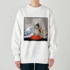 サウナの洋服屋さんの赤富士蒸気浴　熱風爽快 Heavyweight Crew Neck Sweatshirt