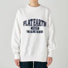 Mappila SHOPのカレッジ風(ネイビー)　フラットアース FLATEARTH Heavyweight Crew Neck Sweatshirt