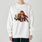 桜音ことこ企画の少年とオオカミの追跡 Heavyweight Crew Neck Sweatshirt