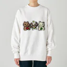 もののけCo.のくまくまファミリー Heavyweight Crew Neck Sweatshirt