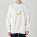 rilybiiのThe watching moon and the resting yellow bird. Heavyweight Crew Neck Sweatshirt