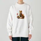 桜音ことこ企画の柴犬の花屋v2 Heavyweight Crew Neck Sweatshirt