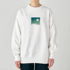 エアレーションの独り言の雪山と満月 Heavyweight Crew Neck Sweatshirt