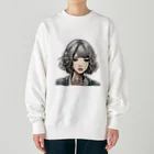 streetsnapの可愛いタトゥーだらけの女性、片面プリントスウェット、期間限定 Heavyweight Crew Neck Sweatshirt