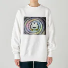 B-catの円周率グルグル蛙（両面シャツ） Heavyweight Crew Neck Sweatshirt