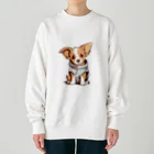 Vasetti_pressのパーカーを着ているワンちゃん Heavyweight Crew Neck Sweatshirt