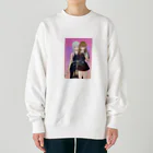 chicodeza by suzuriの可愛い姉妹のキャラクター Heavyweight Crew Neck Sweatshirt