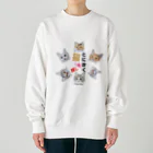 れいにゃん堂&れいにゃあ～と😺のチョークアートのとにかく猫推し😺 Heavyweight Crew Neck Sweatshirt