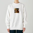 べるべるの星を見てるわんちゃんグッズ Heavyweight Crew Neck Sweatshirt