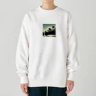 Shiba_IncのPanda driving a car（車を運転するパンダ） Heavyweight Crew Neck Sweatshirt