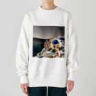 manopinoのおしゃれな街！サントリーニ島 Heavyweight Crew Neck Sweatshirt