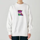 bokenasuの幸運を呼ぶ⁈虹色ネコ助 Heavyweight Crew Neck Sweatshirt