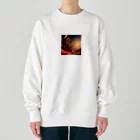 かえぴょんの赤い美味しそうな宇宙 Heavyweight Crew Neck Sweatshirt