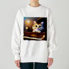 kitten pianistの子猫ピアニスト-1 Heavyweight Crew Neck Sweatshirt