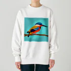 SHININGのカワセミのイラストグッズ Heavyweight Crew Neck Sweatshirt