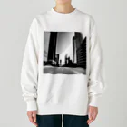 animaltennensuiの都市の鼓動：白黒で描くアーバンスケープ Heavyweight Crew Neck Sweatshirt