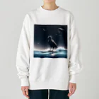 kota.の水面のカラス Heavyweight Crew Neck Sweatshirt