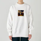 たくちゃんのアトリエのびっくり‼️したニャン Heavyweight Crew Neck Sweatshirt