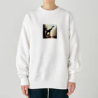 のぞかれ隊のキリンの散歩 Heavyweight Crew Neck Sweatshirt