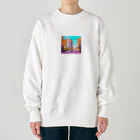 FACTORY MOWのヴィンテージアメリカの街並み Heavyweight Crew Neck Sweatshirt