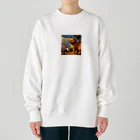 Send8の猫と犬の友情劇 Heavyweight Crew Neck Sweatshirt