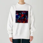 【抽象画】melty moon【フルイドアート】の層馬灯Ⅱ Heavyweight Crew Neck Sweatshirt