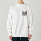 れいにゃん堂&れいにゃあ～と😺のチョークアートのキジトラ猫😸 Heavyweight Crew Neck Sweatshirt