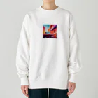 enjoy-itemsの赤いアメ車 Heavyweight Crew Neck Sweatshirt