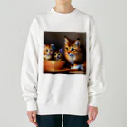 猫店の子猫の日常 Heavyweight Crew Neck Sweatshirt