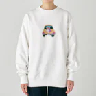 猫、かわいい系ショップの車の猫 Heavyweight Crew Neck Sweatshirt